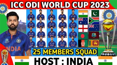 world cup team india player list 2023